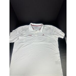 Alabama Crimson Tide Polo‎ Shirt Men's XL White Columbia PFG Crimson Tide